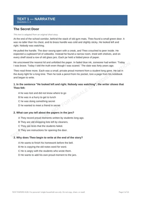 Questions preview