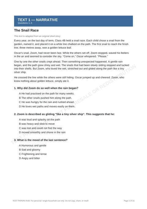 Questions preview
