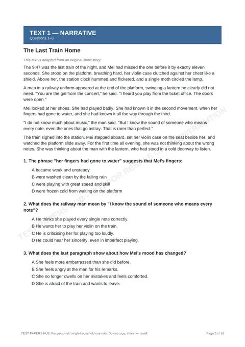 Questions preview