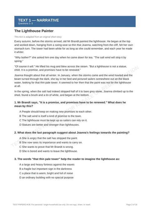 Questions preview
