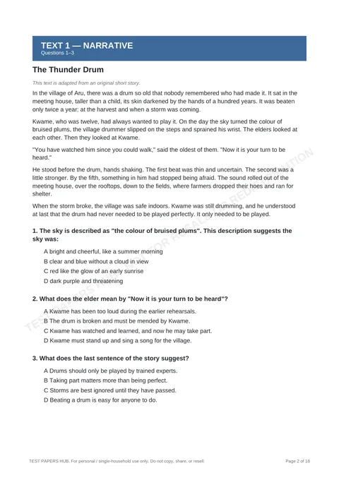 Questions preview