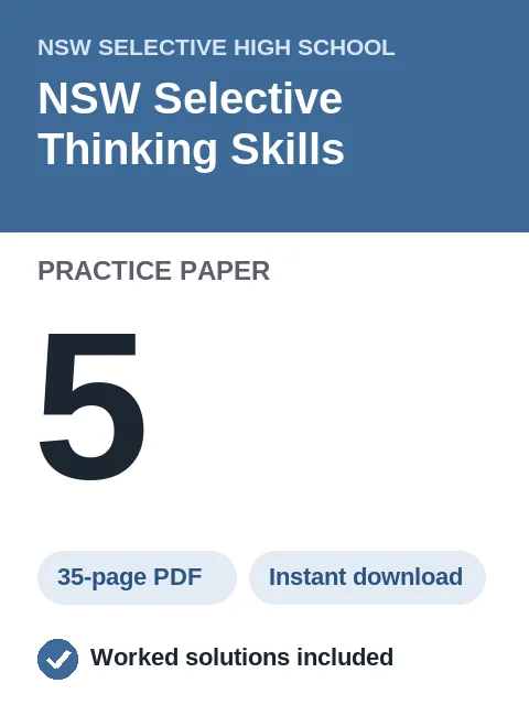 NSW Selective Thinking Skills Practice Paper 5
