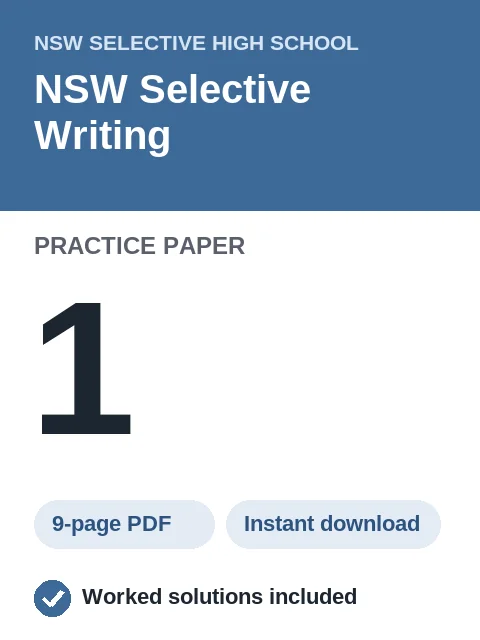 NSW Selective Writing Practice Paper 1