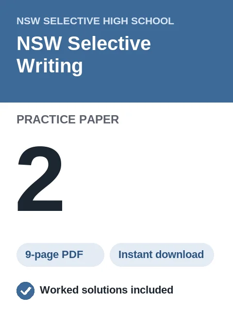 NSW Selective Writing Practice Paper 2