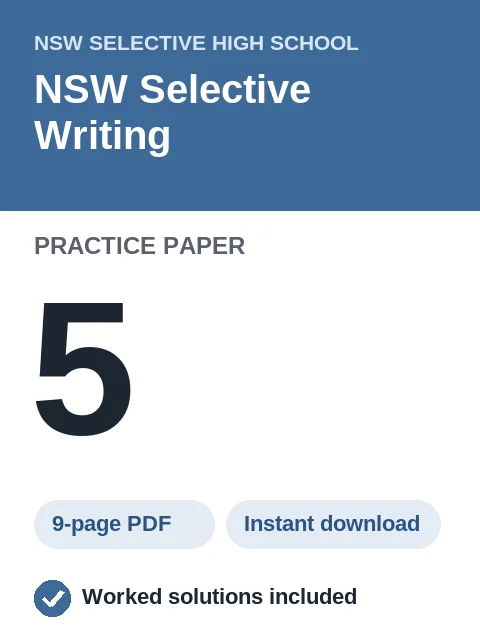 NSW Selective Writing Practice Paper 5