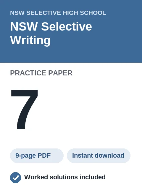 NSW Selective Writing Practice Paper 7