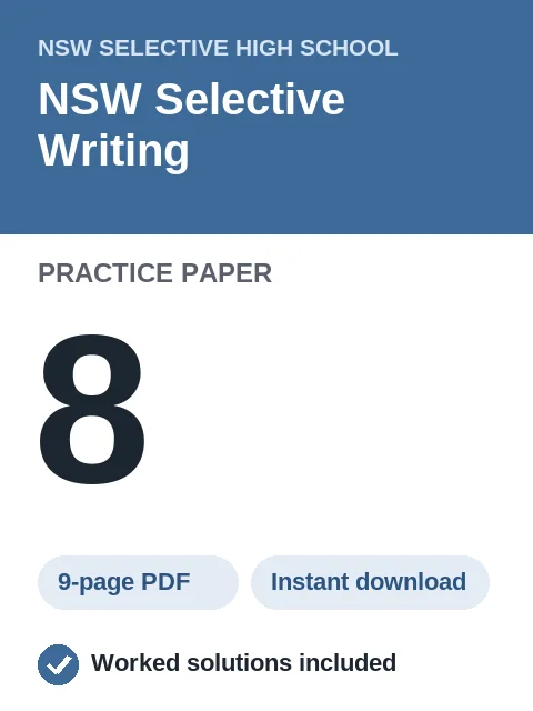 NSW Selective Writing Practice Paper 8