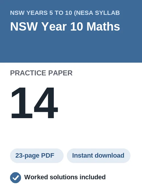 NSW Year 10 Maths Practice Paper 14
