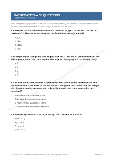 Questions preview