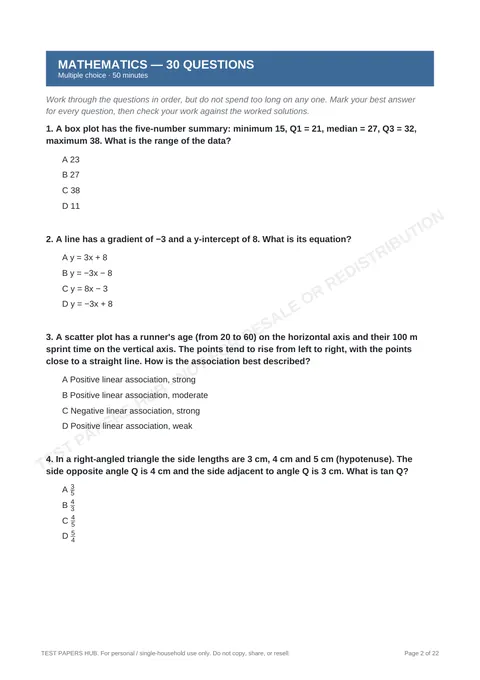 Questions preview