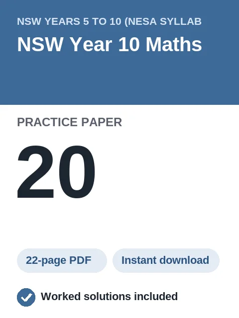 NSW Year 10 Maths Practice Paper 20