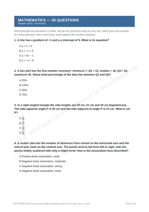 Questions preview