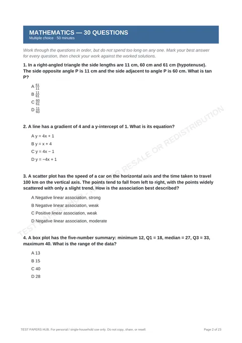 Questions preview