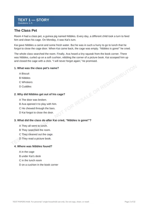 Questions preview