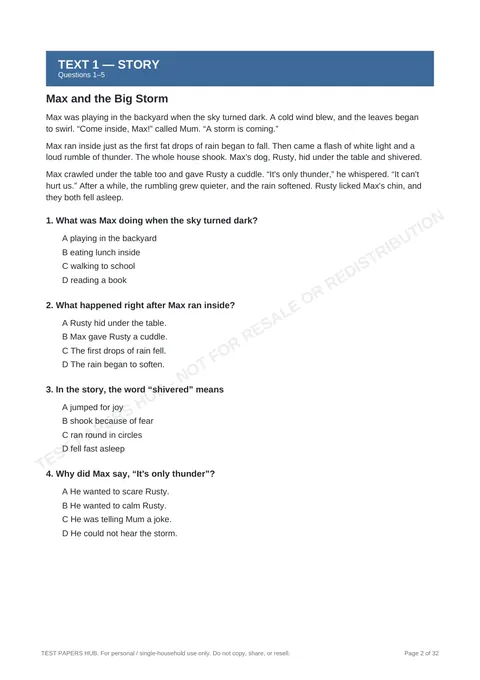 Questions preview