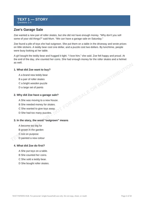 Questions preview