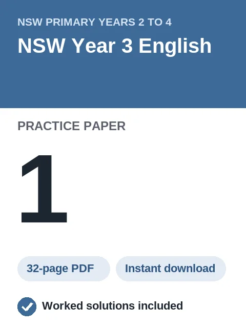 NSW Year 3 English Practice Paper 1