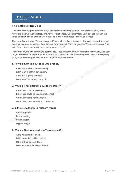 Questions preview