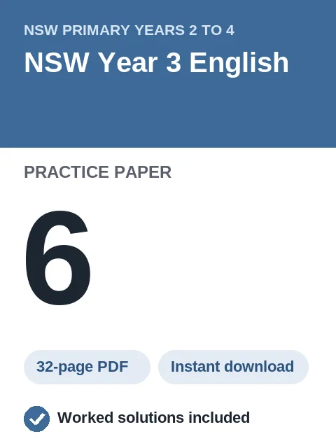 NSW Year 3 English Practice Paper 6