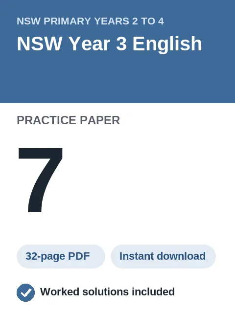 NSW Year 3 English Practice Paper 7
