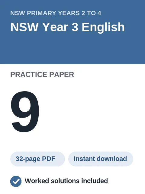 NSW Year 3 English Practice Paper 9