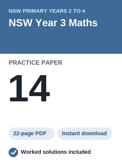 NSW Year 3 Maths Practice Paper 14