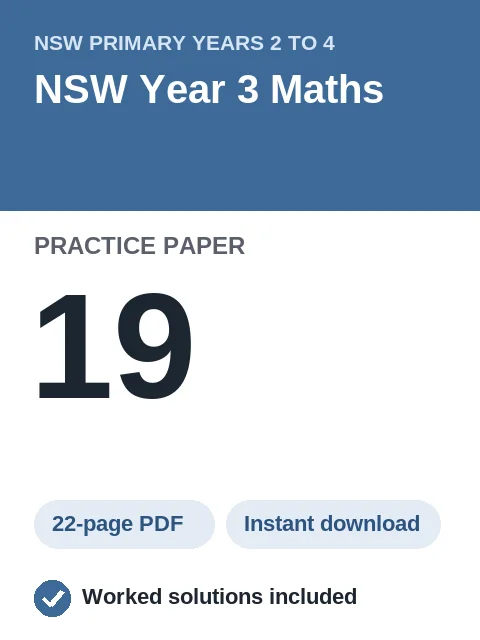 NSW Year 3 Maths Practice Paper 19