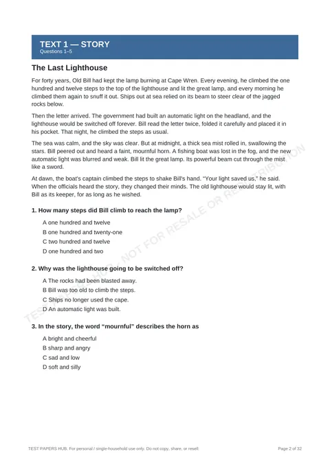 Questions preview