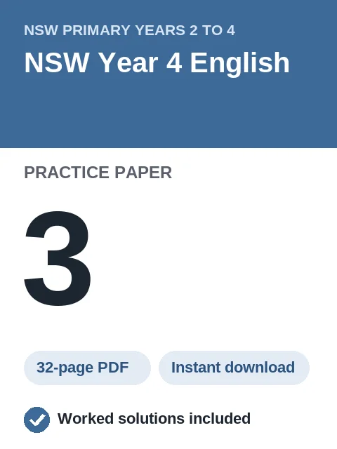 NSW Year 4 English Practice Paper 3