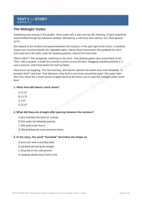 Questions preview