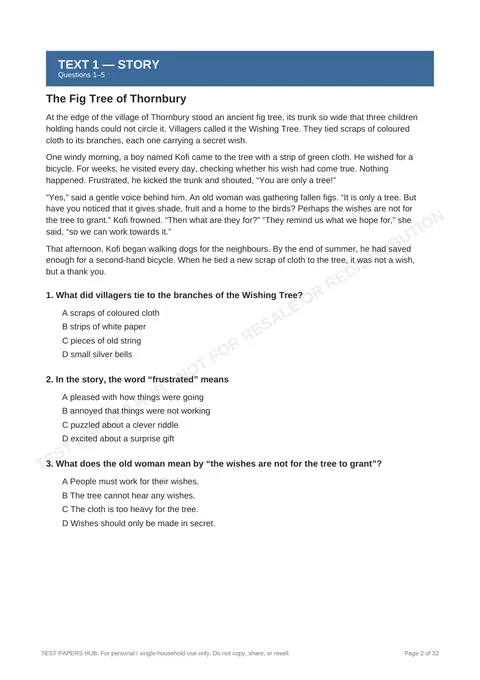 Questions preview