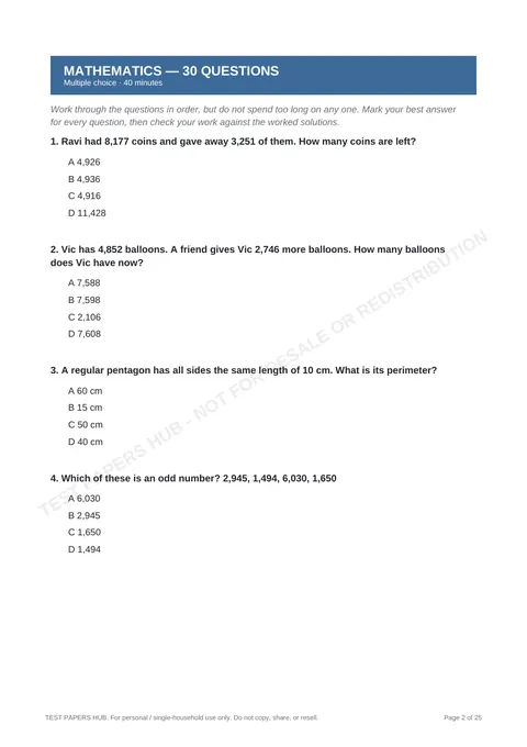 Questions preview