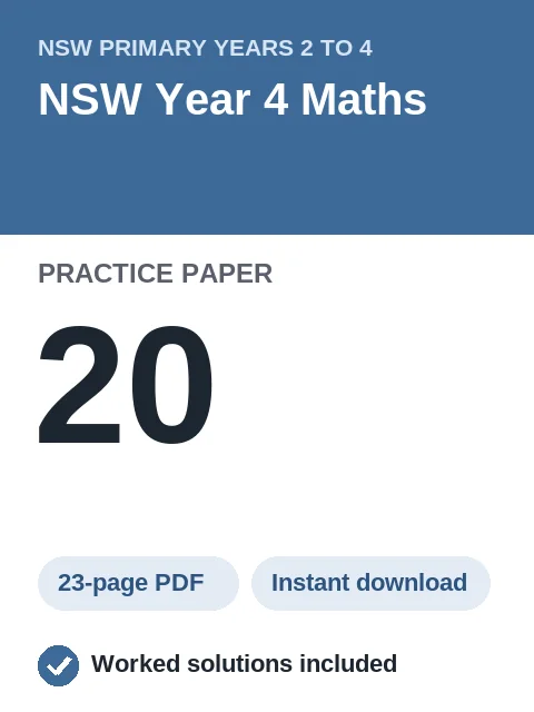 NSW Year 4 Maths Practice Paper 20