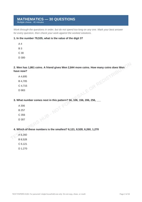 Questions preview