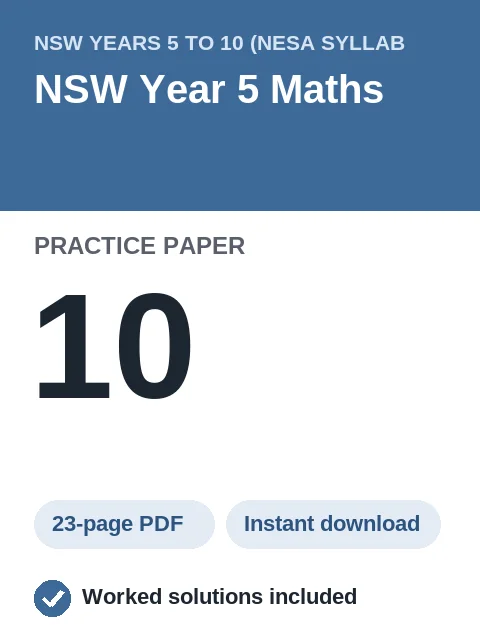 NSW Year 5 Maths Practice Paper 10