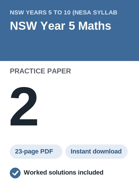 NSW Year 5 Maths Practice Paper 2