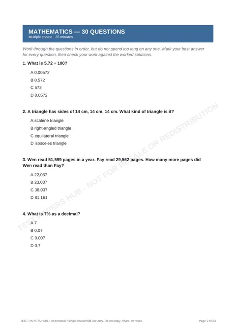 Questions preview