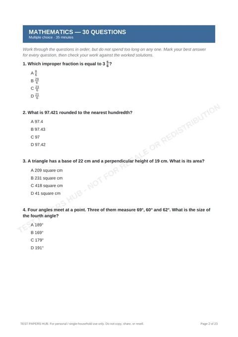 Questions preview