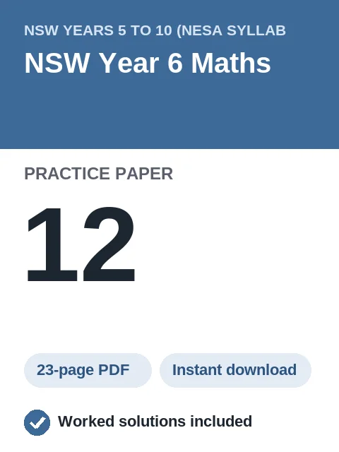 NSW Year 6 Maths Practice Paper 12