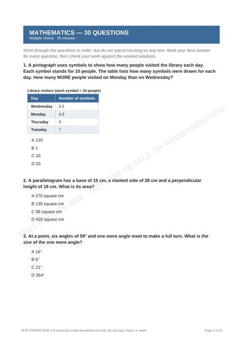 Questions preview