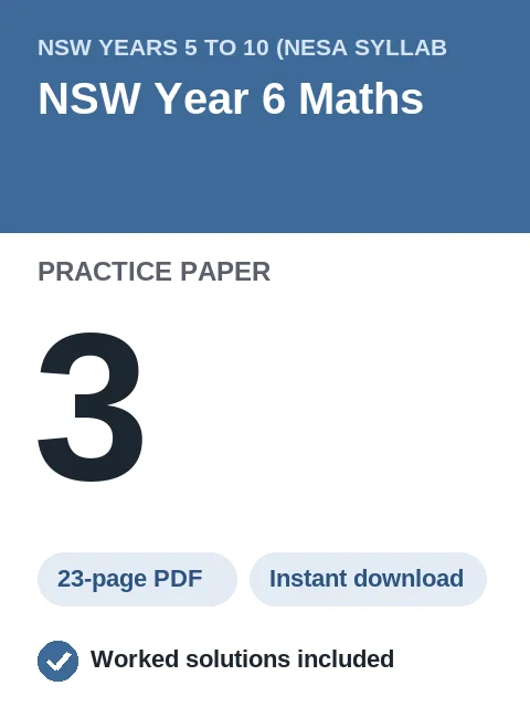 NSW Year 6 Maths Practice Paper 3