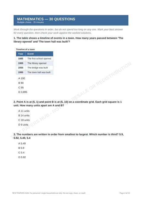 Questions preview