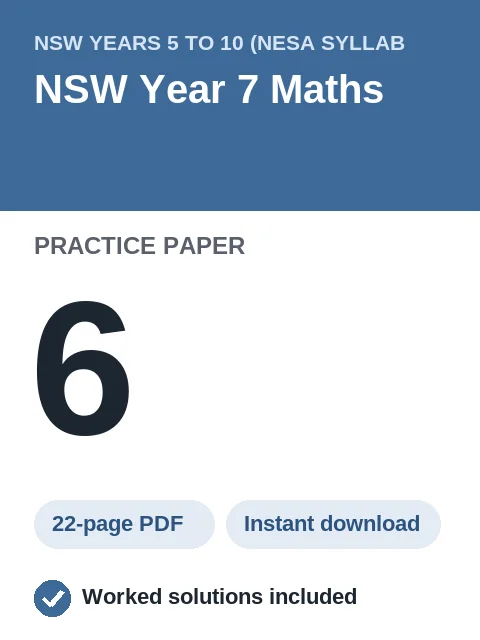 NSW Year 7 Maths Practice Paper 6
