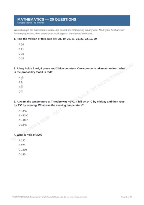 Questions preview