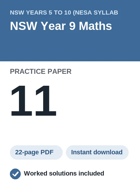 NSW Year 9 Maths Practice Paper 11