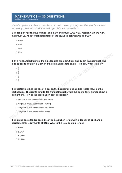 Questions preview