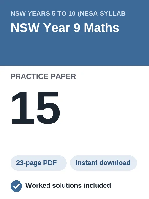 NSW Year 9 Maths Practice Paper 15