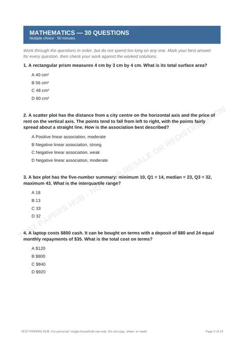 Questions preview