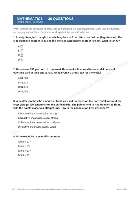 Questions preview