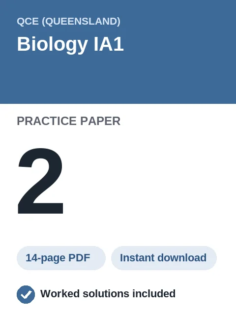 QCE Biology IA1 Practice Paper 2